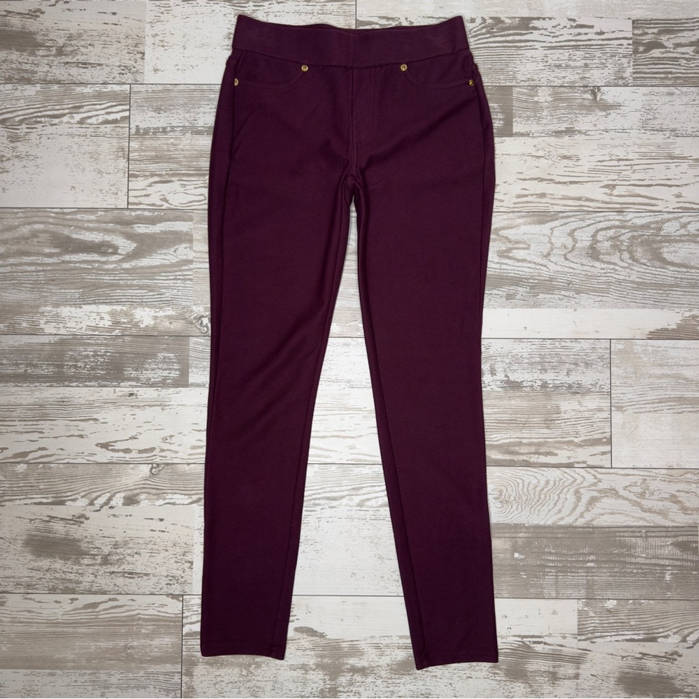 Michael Kors Plum Burgundy Skinny Stretch‎ Pants Women’s Size S